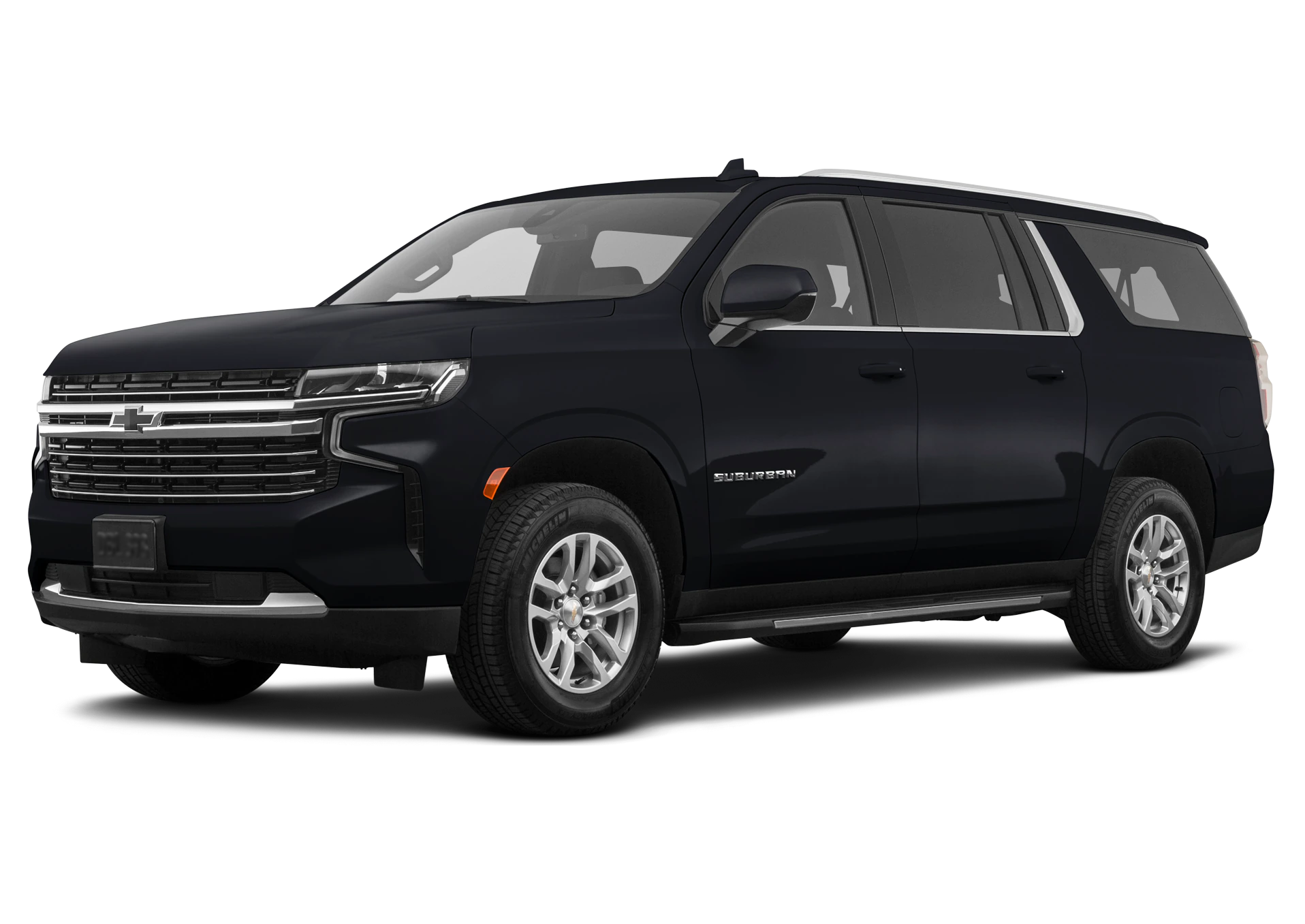 A black luxury SUV for airport transfer